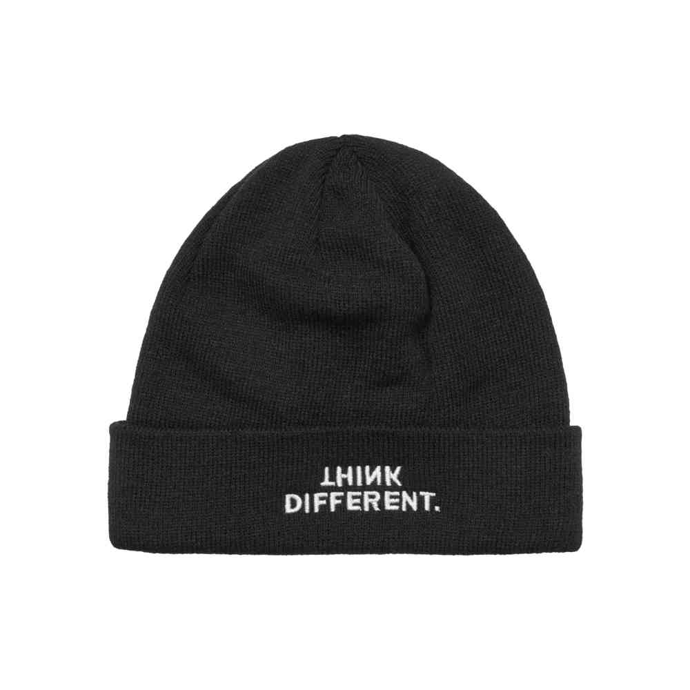 Mister Tee - Think Different Heavy Knit Beanie - Black